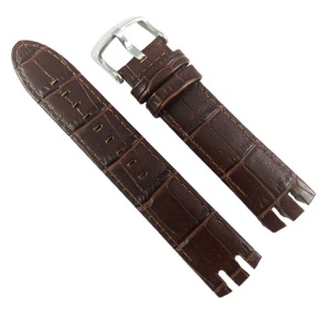 Curea Ceas Swatch 20mm Piele Naturala Maro WZ2107