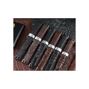 Curea Ceas Swatch 21mm din Piele Naturală Maro - Modele YRS403, YRS412, YRS402G, Archi-Mix - Img 5