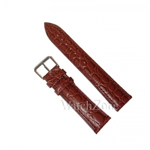 Curea Ceas WatchZone Maro cu Imprimeu Crocodil, Piele Naturală Dublu Strat și Interior Crem, Model WZ1485 (12mm - 24mm)