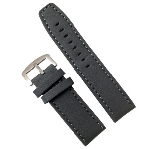 Curea de ceas din piele ecologica gri - 24mm WZ2859