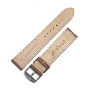 Curea de ceas din piele gri HCraft 20mm 22mm WZ3476 Camel - Img 2