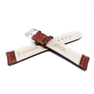 Curea de ceas din piele naturala anti-alergica Maro XL 18mm, 20mm, 22mm, 24mm XL20A - Img 2