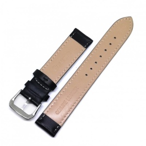 Curea de ceas din Piele Naturala - Design Clasic - Culoare Neagra - 14mm, 17mm, 18mm, 19mm, 21mm - WZ3869 - Img 3