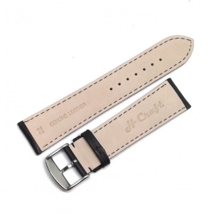 Curea de ceas din piele naturala neagra 20mm 22mm 24mm WZ3472 - Img 2