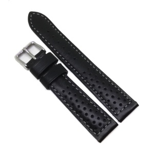 Curea de ceas Fleurus - Piele Vitel - Neagra - 18mm 24mm - 1FH14D36M