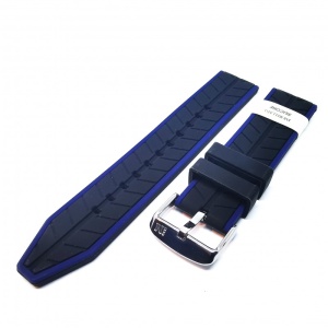 Curea de ceas Morellato - Sesia Technogoma Silicone - Negru cu Albastru - 20mm, 22mm - A01X4985187862CR - Img 3