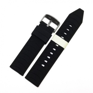 Curea de ceas Morellato - Sesia Technogoma Silicone - Negru cu Galben - 22mm - A01X4985187897CR - Img 2
