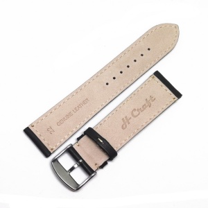 Curea de ceas neagra din piele naturala - 20mm, 22mm - Camel - Img 3