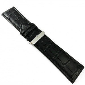 Curea de ceas Neagra din piele naturala - 26mm, 28mm, 30mm - WZ3413 - Img 3
