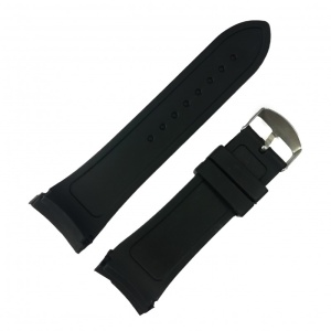 Curea de ceas Neagra din Silicon - capete curbate - 26mm - Img 3
