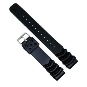 Curea de ceas neagra din silicon XL SEIKO - 18mm - C3008