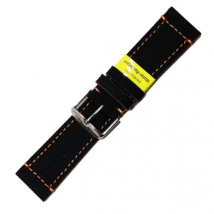 Curea de ceas rezistenta la apa Negru cu Portocaliu Morellato - 20mm / 22mm / 24mm - A01X4910B44886CR - Img 3