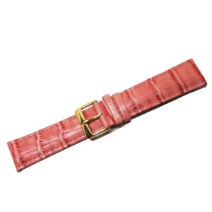Curea de ceas roz somon cu imprimeu crocodil 20mm WZ1991 - Img 3