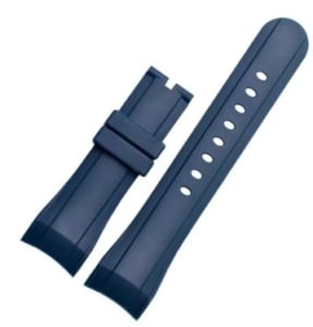 Curea Fluororubber pentru Reef Tiger RT – 24 mm – Bleumarin și Negru – Cataramă Oțel – 20 cm - Img 4