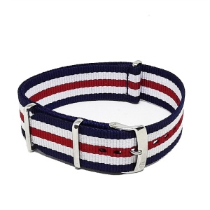Curea Morellato tip NATO Band Nastro Cannete Blue White Red 18mm 20mm 22mm A01U3972A74883CR - Img 2