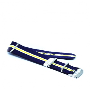 Curea Morellato tip NATO - Band Nastro Cannete - Culoare Albastru, Alb, Galben -18mm / 20mm / 22mm - A01U3972A74803CR - Img 2