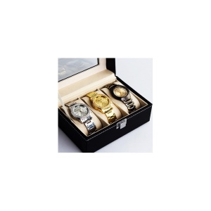 Cutie Depozitare pentru 3 Ceasuri – Design Compact Black Edition (CDN002) - Img 2
