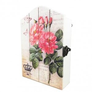 Cutie pentru Chei din Lemn cu motiv floral - WZ3940 - Img 2