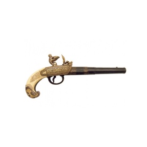 Pistol cu Cremene „Tula 1760” – Replică Istorică din Metal și Lemn (29 cm)