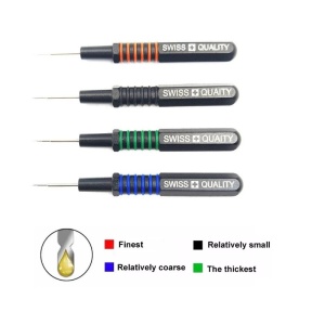 Set 4 Stilouri Ulei pentru Mecanisme Ceas – Oiler Pens cu Vârf de Precizie – Unealtă pentru Ceasornicari - Img 2