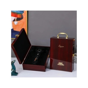 Set Cadou de Lux: Cutie pentru Două Sticle de Vin cu Accesorii Incluse