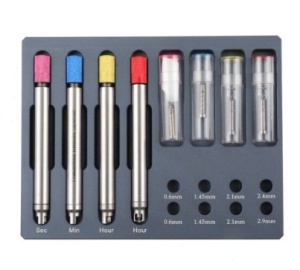 Set Presă pentru Montare și Extragere Ace Ceas – 4 Mânere – Oțel Inoxidabil – Pentru Ceasornicari – 0.15 – 2.9 mm - Img 3