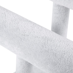 Stativ pentru Ceasuri, Brățări și Lanțuri – Catifea Gri / Negru – 2 Cilindri (26 cm și 22 cm) – Lemn și Catifea – WZ3526 - Img 8