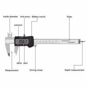 Șubler Electronic Profesional 150mm | Oțel Inoxidabil | Măsurare Precizie 0-150mm | WZ001 - Img 3