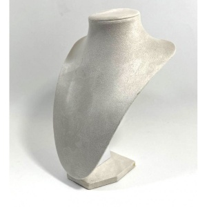Suport / Bust Crem Catifelat pentru Coliere – Înălțime 23 cm WZ4864 - Img 4