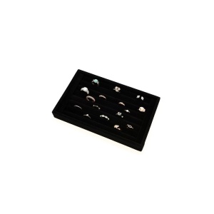 Suport Organizare Inele, Bijuterii și Butoni – Catifea – 23 x 14,5 x 3 cm – 4 Culori (Negru, Gri, Roșu, Fuchsia) – WZ444 - Img 6