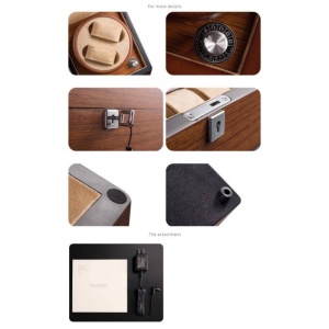 Watch Winder 2+ 0 - Lemn Natur - Dispozitiv pentru intoarcere ceasuri automatice - WW3868 - Img 6