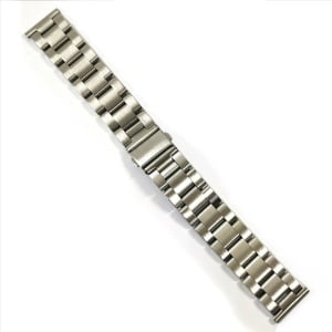 Brățară Ceas Argintie Tip Oyster Premium – Oțel Inoxidabil – 18/20 mm – Zale Pline - Img 2