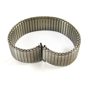 Bratara Ceas Elastica Argintie din Metal 18-22mm 1BREL90 - Img 3