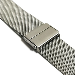 Brățară Ceas Oțel Inoxidabil Argintie – Mesh Milaneză – 12mm – 22mm – Închidere Clips cu Siguranță – WZ1988 - Img 2