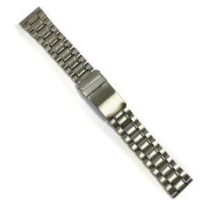Brățară de Ceas Argintie – 20/22 mm – Finisaj Alternativ Mat și Lucios – Închidere Fluture cu Siguranță – 18BR90 - Img 2