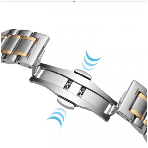 Bratara Metalica Aurie cu capat curbat si drept 18mm 20mm 22mm 24mm WZ1536 - Img 3