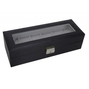 Caseta pentru 6 ceasuri Black Carbon - WZ3446 - Img 3