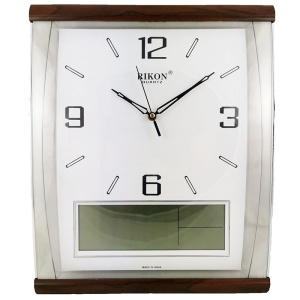 Ceas de perete analog și digital RIKON 13951LCD - Img 4