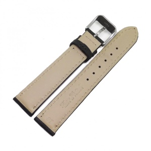 Curea Ceas „Fleurus Black Edition” – Piele Veritabilă de Vițel, Negru Integral cu Cataramă Neagră (18mm - 24mm) - Img 3