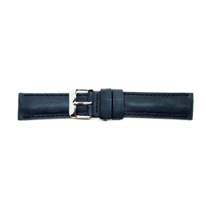 Curea Ceas „Fleurus Kraft Stealth” – Piele Robustă de Vițel, Negru Integral (18mm - 24mm) - Img 3
