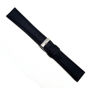 Curea Ceas „Obsidian Classic” 5F18-N – Piele Naturală Neagră, Cusătură Neagră (18mm, 20mm, 22mm) - Img 3