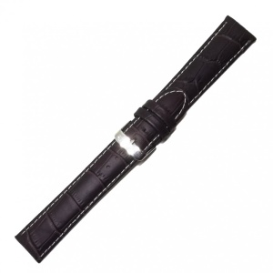 Curea Ceas „Pure Comfort Sport” 6XL20 – Piele Naturală Hipoalergenică, Maro cu Cusătură Albă (18mm - 24mm) - Img 4