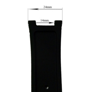 Curea Ceas 24mm-14mm Silicon Negru WZ1850 - Img 2