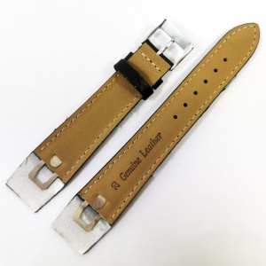 Curea Ceas Din Piele Maro / Neagra 20mm WZ1908 - Img 3