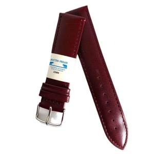 Curea Ceas din Piele Naturală Maro-Roşcat , 20mm 22mm - Img 2