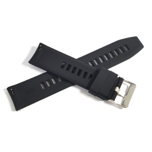 Curea Ceas Neagră din Silicon – 20/22 mm – Quick-Release – Textură Mată - Img 2