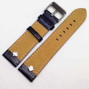 Curea Ceas Piele Naturala Bleumarin 22mm - Img 3