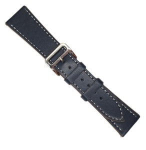 Curea Ceas Piele Naturală Două Straturi – Bleumarin – Quick Release – 22 mm Telescop / 14 mm Cataramă