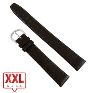 Curea Ceas Piele Naturala Maro Inchis XXL 18mm 20mm WZ2166 - Img 3