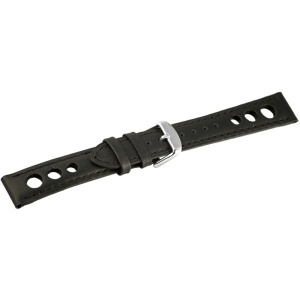 Curea Ceas Piele Naturala Neagra cu Gauri 20mm 22mm 8157101000 - Img 2